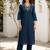 Women Floral Embroidered Regular Thread Work Pure Cotton Kurta with Trousers