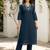 Women Floral Embroidered Regular Thread Work Pure Cotton Kurta with Trousers