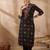 Women Ethnic Motifs Printed Regular Beads and Stones Pure Cotton Kurta with Trousers