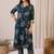 Floral Printed Straight Chanderi Silk Kurta With Trousers & Dupatta