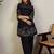 Women Floral Embroidered Thread Work Pure Cotton A-Line Kurti with Trousers