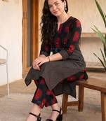 Women Ethnic Motifs Printed Regular Pure Cotton Kurta with Trousers
