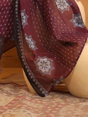 Floral Printed Pure Cotton Kurta With Trousers And Dupatta 7