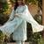 Women Floral Printed Regular Thread Work Linen Kurta with Trousers & With Dupatta