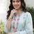 Women Floral Printed Regular Thread Work Linen Kurta with Trousers & With Dupatta