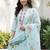 Women Floral Printed Regular Thread Work Linen Kurta with Trousers & With Dupatta