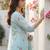 Women Floral Printed Regular Thread Work Linen Kurta with Trousers & With Dupatta