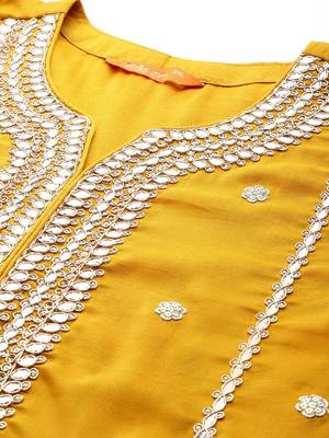 Women Plus Size Ethnic Motifs Embroidered Kurta with Trousers & With Dupatta 2