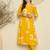 Geometric Printed V-Neck A-Line Pure Cotton Kurta with Trousers