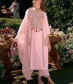 Women Floral Embroidered Regular Kurta with Trousers & With Dupatta