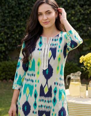 Women Printed Regular Pure Cotton Kurta with Trousers 2