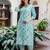 Women Floral Printed V-Neck Pure Cotton Kurta With Salwar & Dupatta