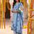 Ethnic Motifs Printed Notch Neck Thread Work Pure Cotton Kurta Trousers & Dupatta