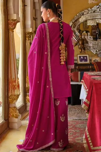 Women Ethnic Motifs Embroidered Kurta with Palazzo & Dupatta