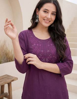 Women Ethnic Motifs Embroidered Regular Thread Work Kurta with Trousers & With Dupatta 6