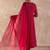 Ethnic Motifs Printed Sequinned Georgette Anarkali Kurta With Trousers & Dupatta