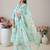 Women Floral Embroidered Regular Thread Work Linen Kurta with Trousers & With Dupatta