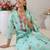 Women Floral Embroidered Regular Thread Work Linen Kurta with Trousers & With Dupatta