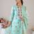 Women Floral Embroidered Regular Thread Work Linen Kurta with Trousers & With Dupatta
