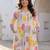 Women Floral Printed Pleated Pure Cotton Kurta with Trousers