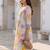Women Floral Printed Pleated Pure Cotton Kurta with Trousers