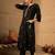 Floral Embroidered Round Neck Pure Cotton Thread Work A-Line Kurta & Trousers