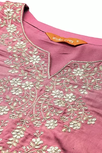 Ethnic Motifs Embroidered Gotta Patti Kurta with Trousers & Dupatta