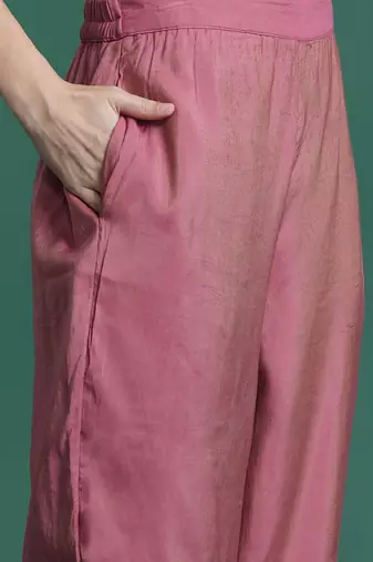 Ethnic Motifs Embroidered Gotta Patti Kurta with Trousers & Dupatta