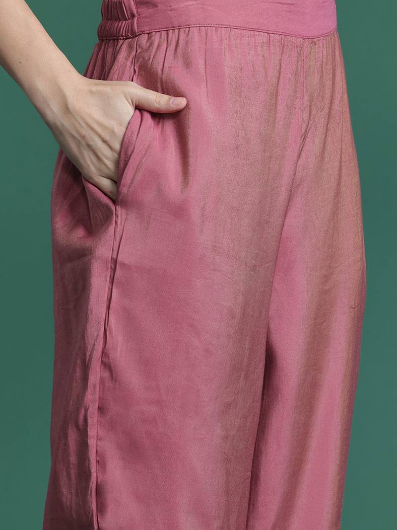 Ethnic Motifs Embroidered Gotta Patti Kurta with Trousers & Dupatta