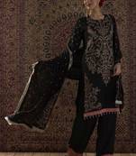 Ethnic Motifs Embroidered Thread Work Kurta With Palazzos & Dupatta