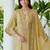 Ethnic Motifs Embroidered Sweetheart Neck Straight Kurta With Trousers & Dupatta