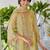Ethnic Motifs Embroidered Sweetheart Neck Straight Kurta With Trousers & Dupatta