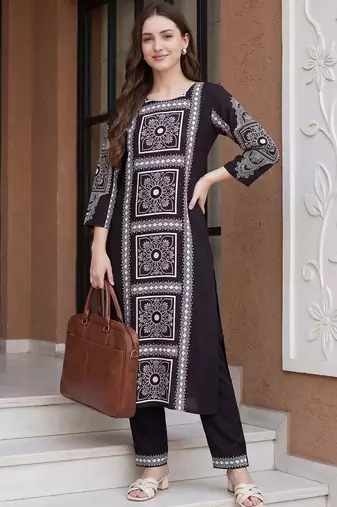 Women Ethnic Motifs Printed Regular Kurta with Trousers