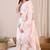 Floral Printed Round Neck Linen Straight Kurta & Trousers With Dupatta