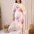 Floral Printed Round Neck Linen Straight Kurta & Trousers With Dupatta