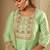 Floral Embroidered Chanderi Silk Straight Kurta With Trousers & Dupatta