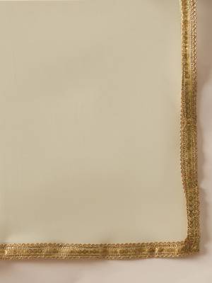 Floral Embroidered Chanderi Silk Straight Kurta With Trousers & Dupatta 3