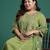 Plus Size Green Embroidered Straight Kurta Trousers With Dupatta Set