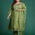 Plus Size Green Embroidered Straight Kurta Trousers With Dupatta Set