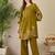 Adults-Women Woven Design Embroidered A-Line Kurta with Palazzos