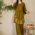 Adults-Women Woven Design Embroidered A-Line Kurta with Palazzos
