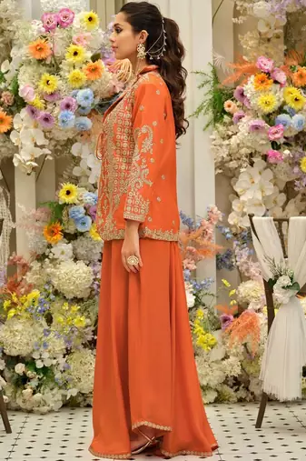 Women Ethnic Motifs Embroidered Regular Thread Work Kurta with Palazzos