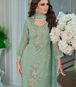 Adults-Women Woven Design Embroidered Kurta with Trousers & Dupatta