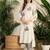 Adults-Women Woven Design Embroidered Cotton Kurta with Trousers