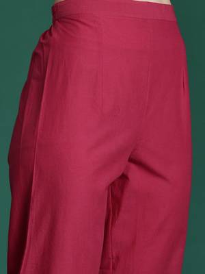 Floral Printed Pure Cotton Kurta with Trousers & Dupatta 3