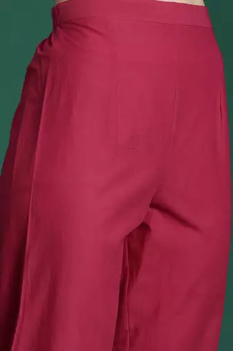 Floral Printed Pure Cotton Kurta with Trousers & Dupatta