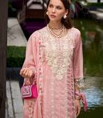 Floral Embroidered Sequinned Straight Kurta with Trouser & Dupatta