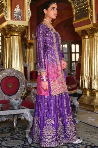 Ethnic Motifs Embroidered Mirror Work Kurta with Palazzos & Dupatta