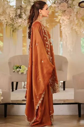 Women Ethnic Motifs Embroidered Regular Thread Work Kurta with Palazzos & With Dupatta