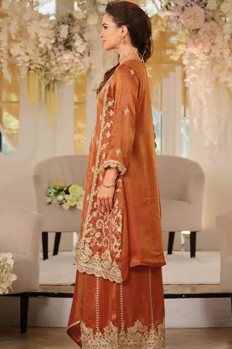 Women Ethnic Motifs Embroidered Regular Thread Work Kurta with Palazzos & With Dupatta